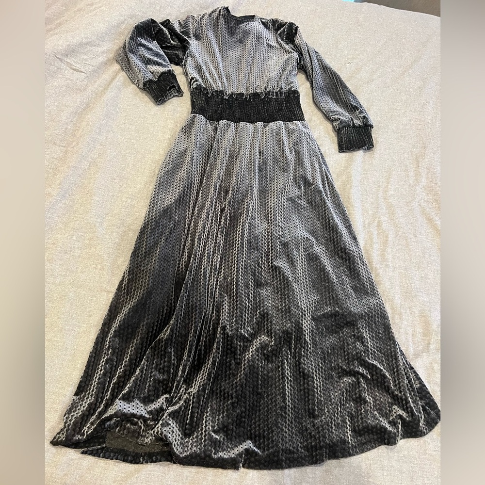 Buckingham SM Elegant Black/ Gray corduroy Dress